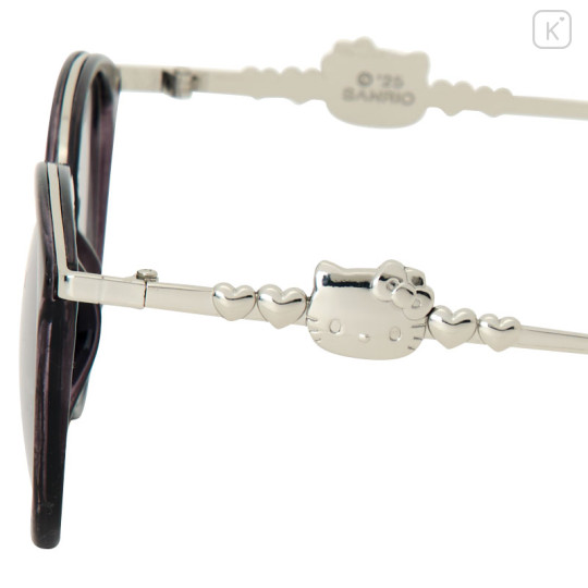 Japan Sanrio Original Sunglasses - Hello Kitty : Black Sliver Heart - 3