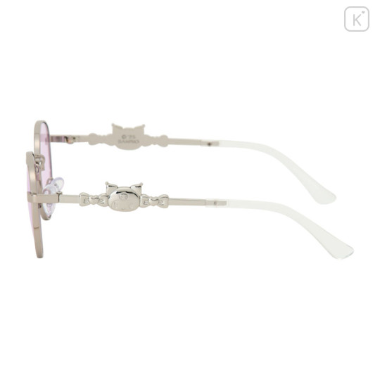 Japan Sanrio Original Sunglasses - Kuromi : Purple Sliver Ribbon - 2