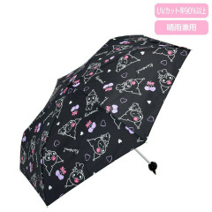 Japan Sanrio Original Folding Umbrella - Kuromi : Black Cherry