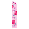 Japan Sanrio Original Bamboo Fan with Case - Hello Kitty : Scattered Flower Pink - 3