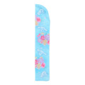 Japan Sanrio Original Bamboo Fan with Case - Cinnamoroll : Scattered Flower Blue - 3