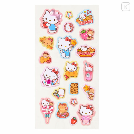 Japan Sanrio Marshmallow Sticker - Hello Kitty & Tiny Chum : Jewel Dessert - 2