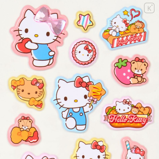 Japan Sanrio Marshmallow Sticker - Hello Kitty & Tiny Chum : Jewel Dessert - 3