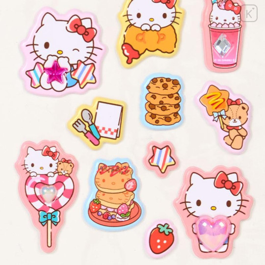 Japan Sanrio Marshmallow Sticker - Hello Kitty & Tiny Chum : Jewel Dessert - 4