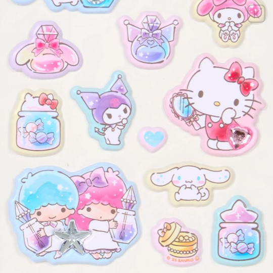 Japan Sanrio Marshmallow Sticker - Jewel Characters Beauty - 4