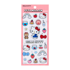 Japan Sanrio Petamelow Sticker - Hello Kitty & Tiny Chum : 3D Embossed
