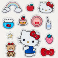 Japan Sanrio Petamelow Sticker - Hello Kitty & Tiny Chum : 3D Embossed - 3