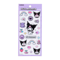 Japan Sanrio Petamelow Sticker - Kuromi : 3D Embossed
