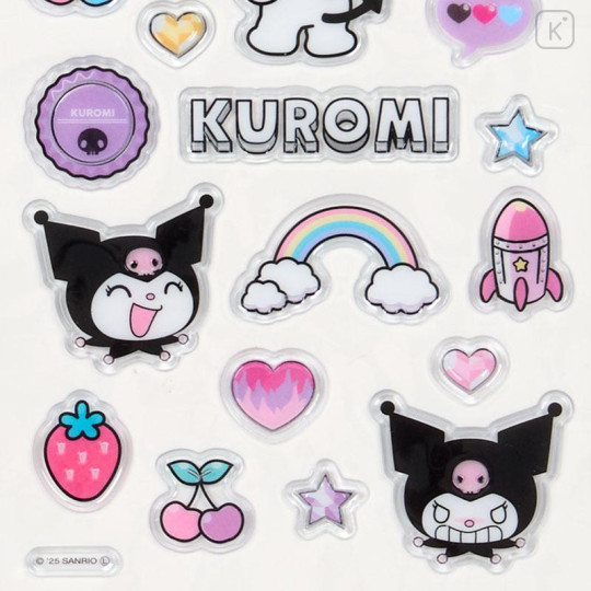 Japan Sanrio Petamelow Sticker - Kuromi : 3D Embossed - 4