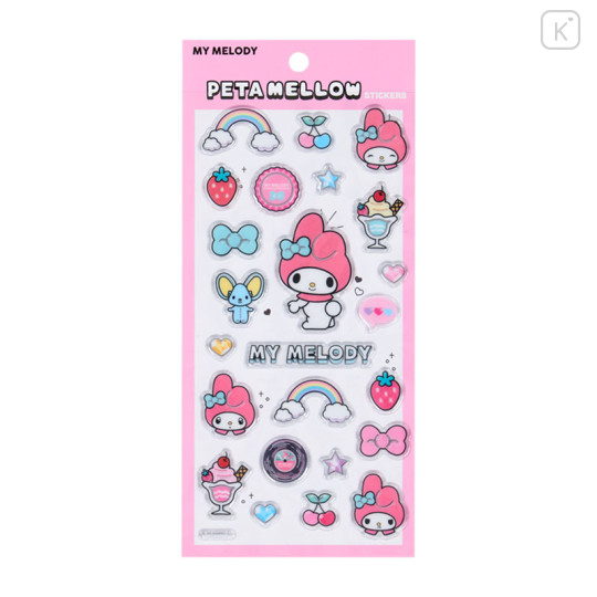 Japan Sanrio Petamelow Sticker - My Melody : 3D Embossed - 1