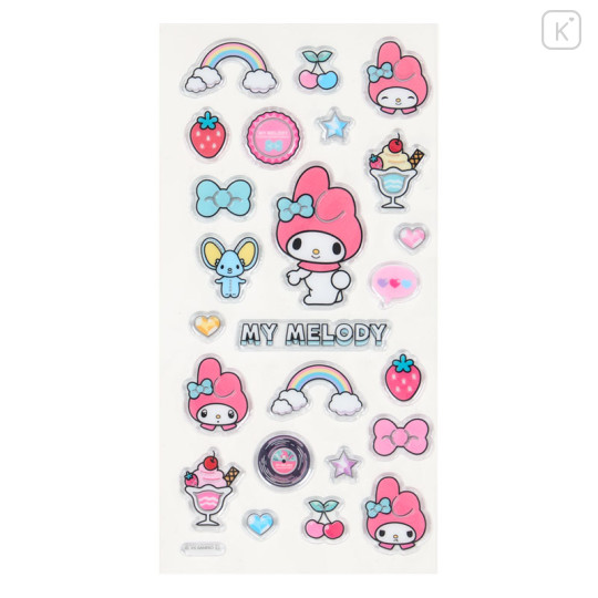 Japan Sanrio Petamelow Sticker - My Melody : 3D Embossed - 2