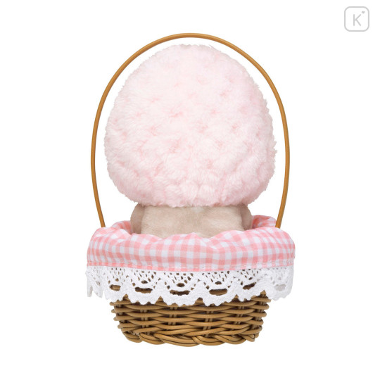 Japan Mofusand Plush Toy - Mofusand Merci Strawberry Fruit Cat Pink in a Basket - 6