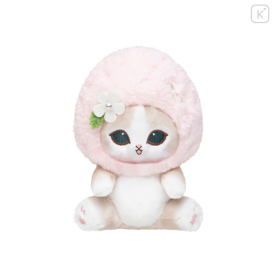 Japan Mofusand Plush Toy - Mofusand Merci Strawberry Fruit Cat Pink in a Basket - 7
