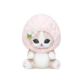 Japan Mofusand Plush Toy - Mofusand Merci Strawberry Fruit Cat Pink in a Basket - 7
