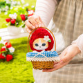 Japan Mofusand Plush Toy - Mofusand Merci Strawberry Fruit Cat Red in a Basket - 2