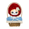 Japan Mofusand Plush Toy - Mofusand Merci Strawberry Fruit Cat Red in a Basket - 4