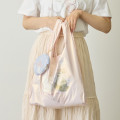 Japan Mofusand Satin Eco Bag with Pouch - Aurora Butterfly Cat Pink - 2