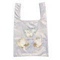 Japan Mofusand Satin Eco Bag with Pouch - Aurora Butterfly Cat Blue - 6