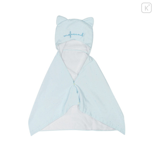 Japan Mofusand Hooded Towel Mini Cape - Shark Cat Blue - 1