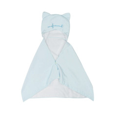 Japan Mofusand Hooded Towel Mini Cape - Shark Cat Blue