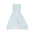 Japan Mofusand Hooded Towel Mini Cape - Shark Cat Blue - 1