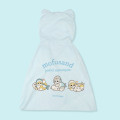 Japan Mofusand Hooded Towel Mini Cape - Shark Cat Blue - 2