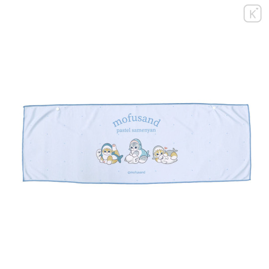 Japan Mofusand Cool Towel - Shark Cat Seal Blue Cooling - 1