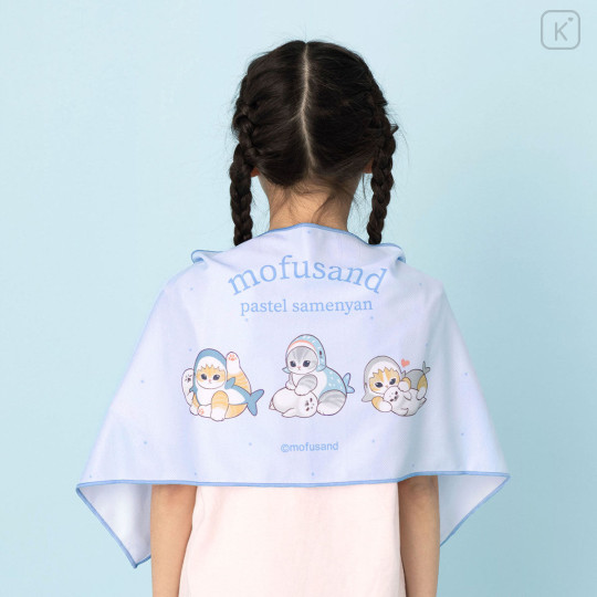 Japan Mofusand Cool Towel - Shark Cat Seal Blue Cooling - 2