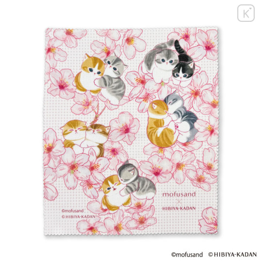 Japan Mofusand Hibiya Kadan Glasses Case - Sakura Flora Cat Cherry Blossom - 5
