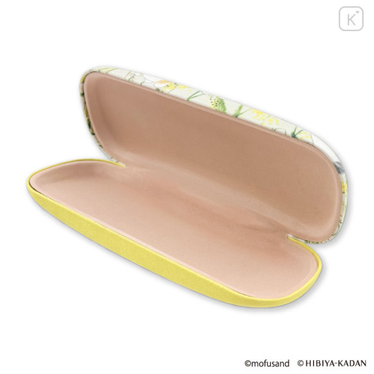 Japan Mofusand Hibiya Kadan Glasses Case - Flora Cat Light Green - 7