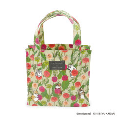 Japan Mofusand Hibiya Kadan Mini Tote Bag - Flora Cat Bloom Dahlia