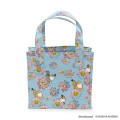 Japan Mofusand Hibiya Kadan Mini Tote Bag - Flora Cat Bloom Cosmos Blue Pink - 6