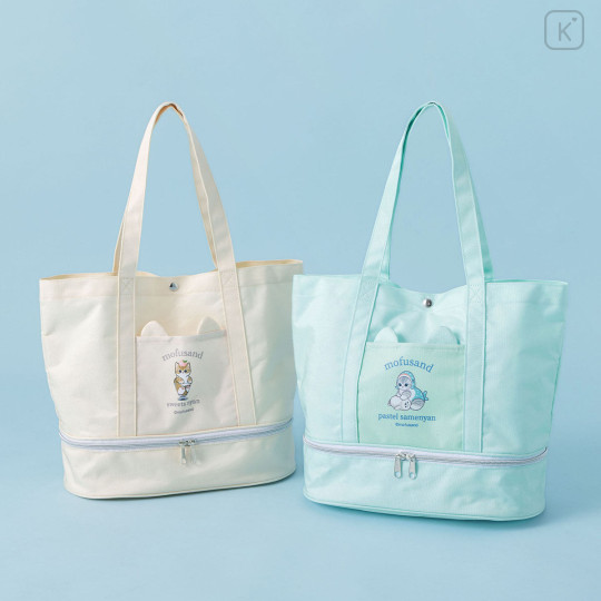 Japan Mofusand Expandable Tote Bag (S) - Sweets Cat Nyan Ivory - 3