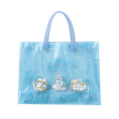 Japan Mofusand Waterproof Vinyl Beach Bag & Pool Tote - Shark Cat Nyan Seal Blue