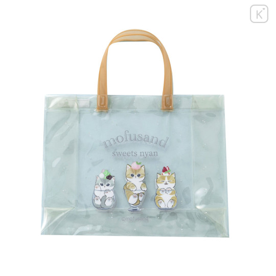 Japan Mofusand Waterproof Vinyl Beach Bag & Pool Tote - Sweets Cat Nyan - 1