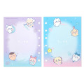 Japan Chiikawa 6 Hole Sticker Binder Refill - Chiikawa : Drawing Neon Blue - 4