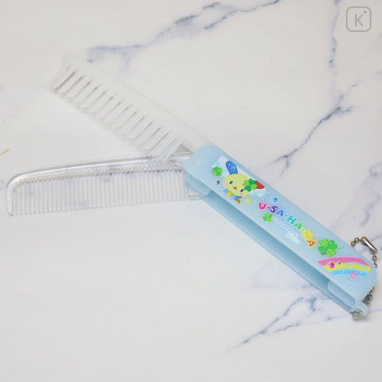 Japan Sanrio Folding Brush & Comb - Usahana : Happy Clover Days - 3