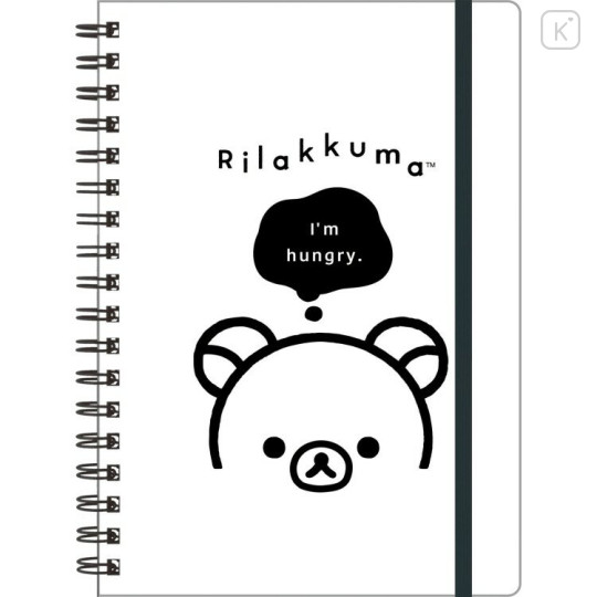 Japan San-X Original B6SP Notebook - Rilakkuma : Basic Rilakkuma Monochrome - 1