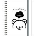 Japan San-X Original B6SP Notebook - Rilakkuma : Basic Rilakkuma Monochrome - 1