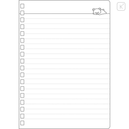 Japan San-X Original B6SP Notebook - Rilakkuma : Basic Rilakkuma Monochrome - 2