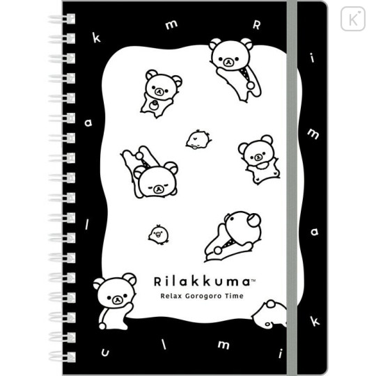 Japan San-x B6SP Notebook - Kiiroitori & Rilakkuma : Basic Rilakkuma Monochrome - 1