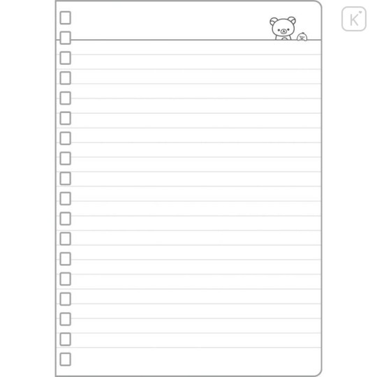 Japan San-x B6SP Notebook - Kiiroitori & Rilakkuma : Basic Rilakkuma Monochrome - 2