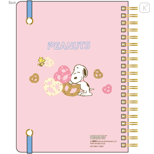 Japan Peanuts B6 Ring Notebook - Snoopy & Woodstock : Sweet & Delicious Pretzel - 2