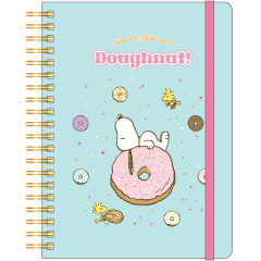Japan Peanuts B6 Ring Notebook - Snoopy & Woodstock : Sweet & Delicious Donut