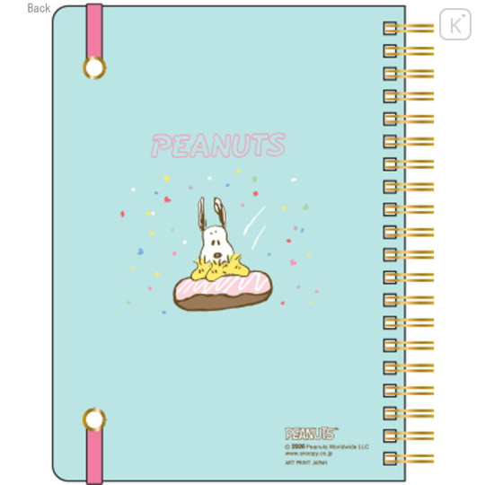 Japan Peanuts B6 Ring Notebook - Snoopy & Woodstock : Sweet & Delicious Donut - 2
