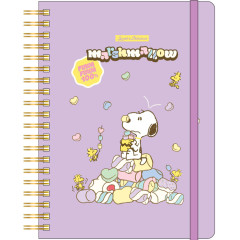 Japan Peanuts B6 Ring Notebook - Snoopy & Woodstock : Sweet & Delicious Marshmallow