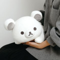 Japan San-x Mochi Mochi Squishy Plush - Korilakkuma : Basic Rilakkuma Monochrome White - 4