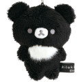Japan San-x Original Hanging Plush Toy - Chairoikoguma : Basic Rilakkuma Monochrome Black - 2