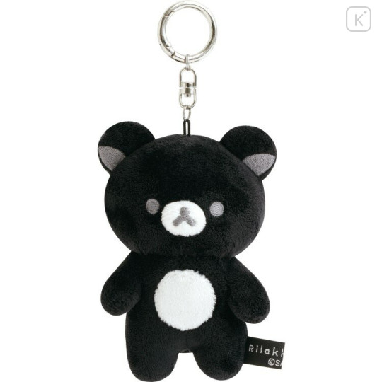 Japan San-x Original Hanging Plush Toy - Rilakkuma : Basic Rilakkuma Monochrome Black - 1