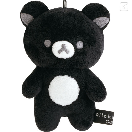 Japan San-x Original Hanging Plush Toy - Rilakkuma : Basic Rilakkuma Monochrome Black - 2